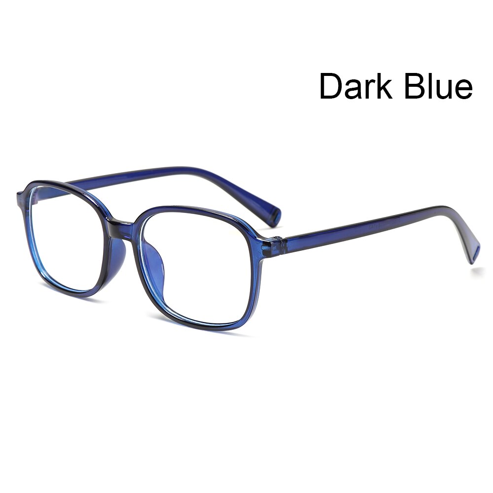 Anti-blauw licht bril dames heren vintage vierkante montuur bril oogbescherming computerbril blauw licht blokkerend: Donkerblauw