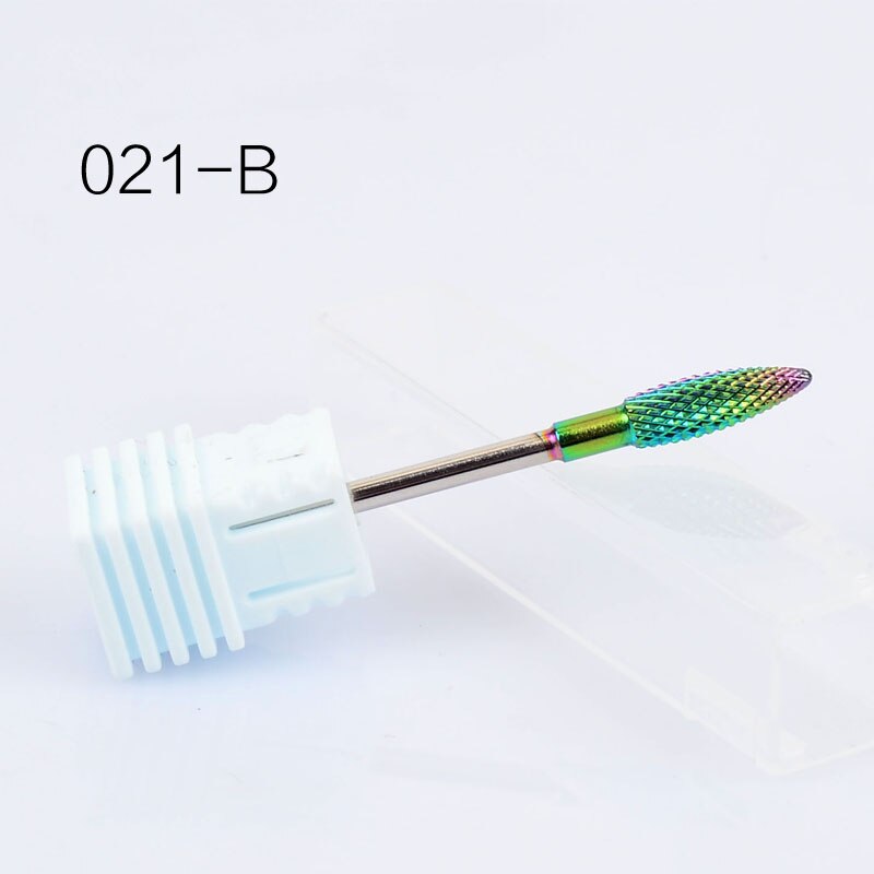 4 type blå wolfram rund flamme søm borekrone hårdmetal fræser manicure elektriske negle tilbehør