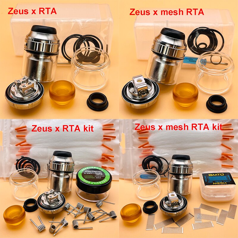 DSXvape zeus x rta zeus x mesh rta atomizer 3.5ml/4.5ml 25mm Ni80 dual coil with mesh deck rebuildable tank vape vaporizer