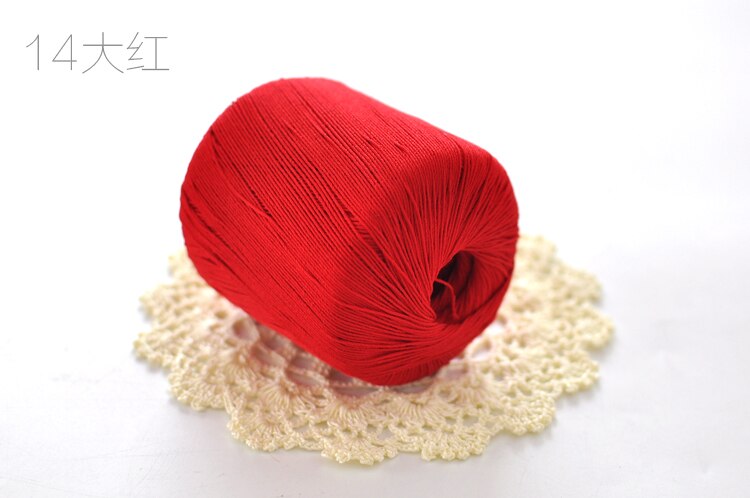 Hilo de encaje para tejer, hilo de algodón puro para tejer, mantel de verano, número 5, 400 g/lote, ZL4006: color 14