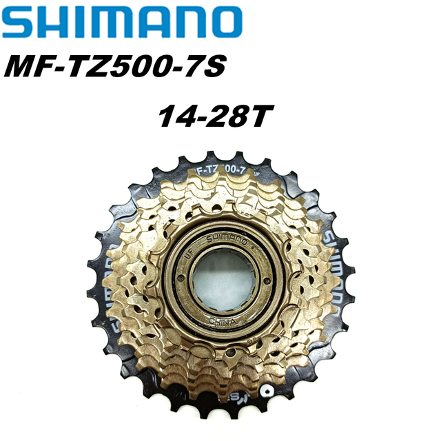 Shimano MF-TZ500 -7 Cassette 7 Vitesse Vélo Roue Libre 14-28T 14-32T TZ500-7 Vélo Accessoires VTT Vélo De Route Cassette: WHITE