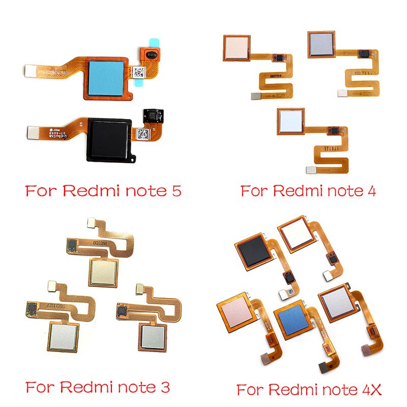 Lector de huellas dactilares para Xiaomi Redmi Note 4 4X5 5A 3 Pro lector Sensor inicio botón Flex cable