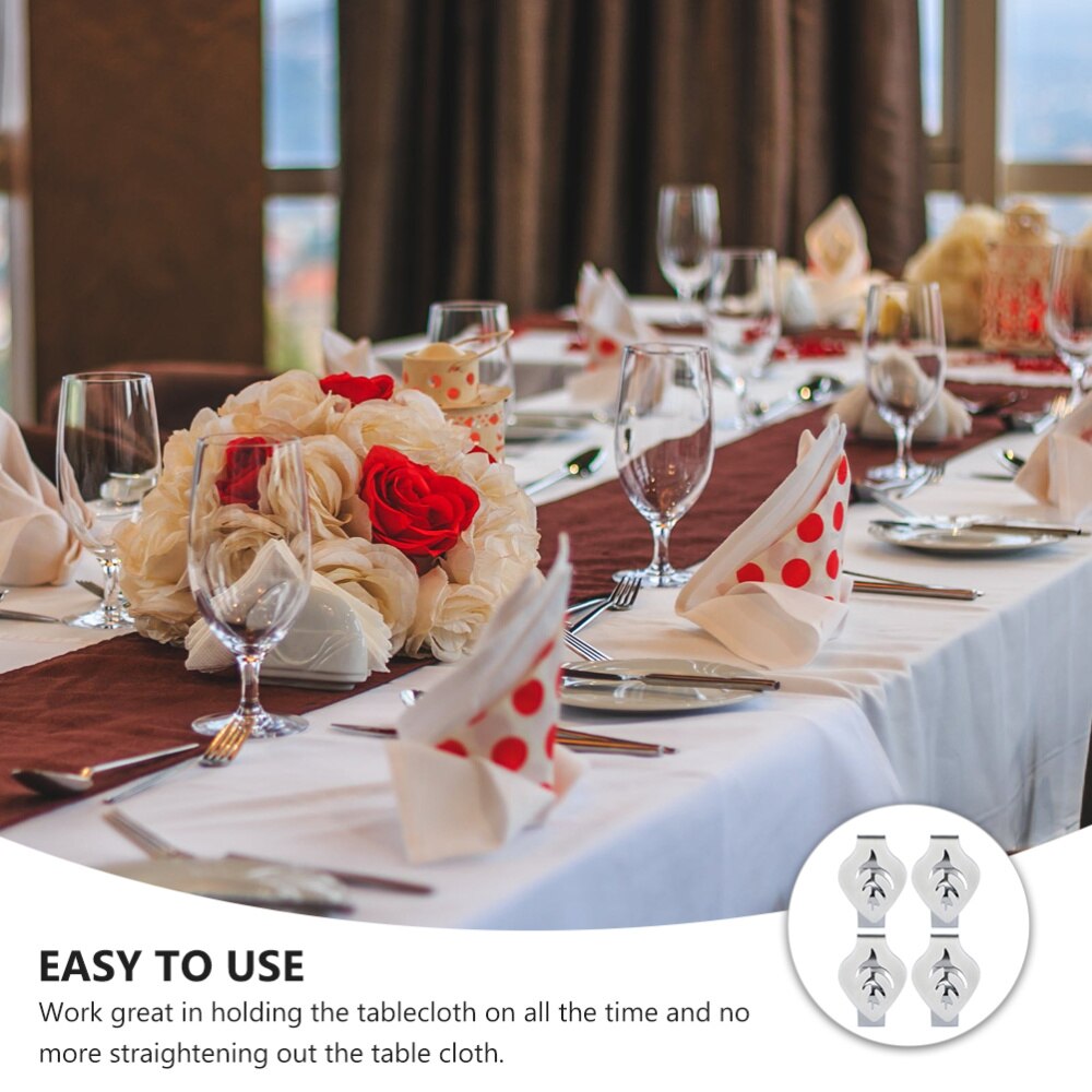 Home Parts Desktop Stainless Steels Tablecloth Clip Leaf Butterfly Shaped Restaurant Tablecloth Clip