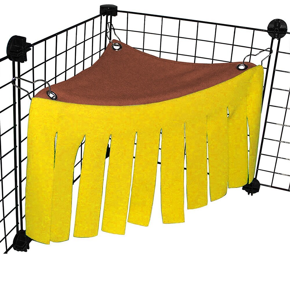 Tienda de campaña con cinta de borla para mascotas, hamaca de erizo, conejillo de indias, cortina, cama colgante, nido de esquina, casa: 04