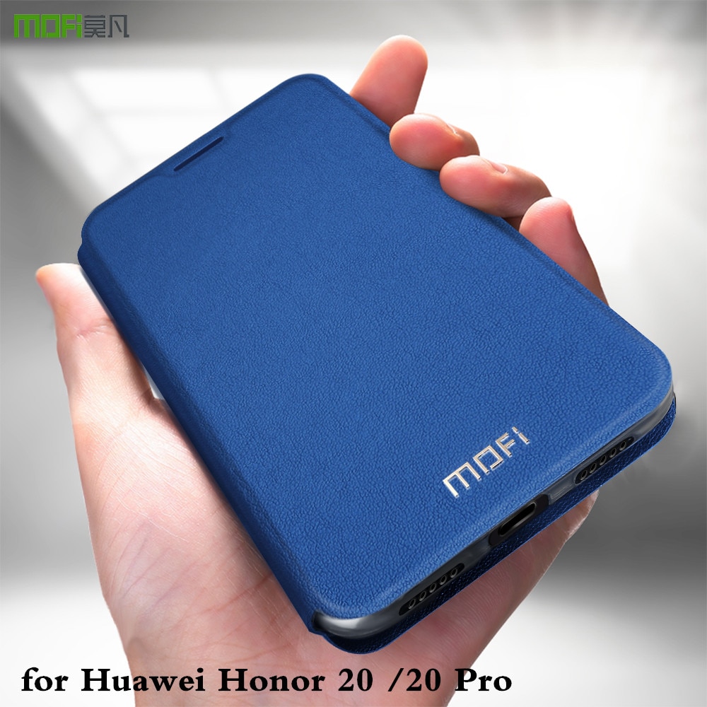 for Honor 20 Case for Honor 20 Pro Cover Flip Housing MOFi Huawei 20 Coque TPU PU Leather Book Stand Folio