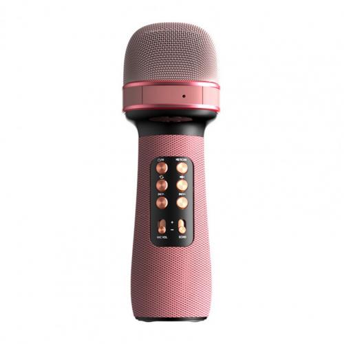 WS-898 Original Bluetooth-compatible Handheld Microphone Karaoke Speaker Party Music Mic for IOS Android Smart TV: Pink