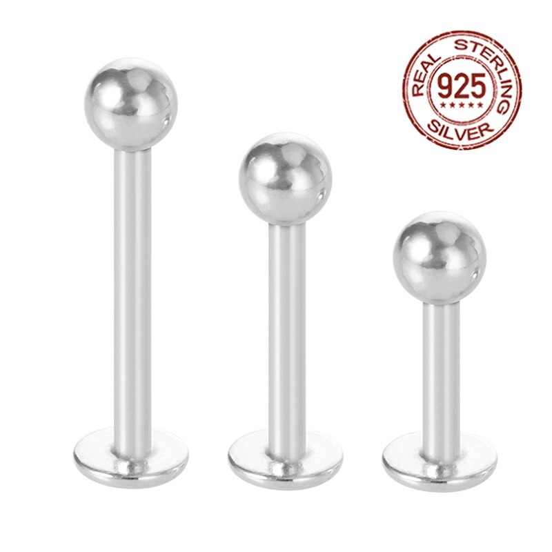 16G Monroe Lippe Ringe Nieten 925 Sterling Silber Knorpel Zucht Ohrringe für Frauen Ohr Tragus Meduse durchbohren Schmuck Wendel labret