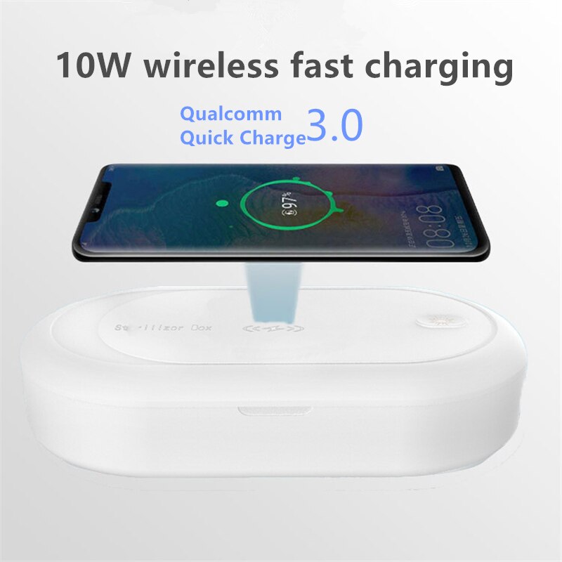 Multifunctional Phone Wireless Charger Mask Sterilization UV Sterilizer Live Nail Jewelry Toy Sterilization Box