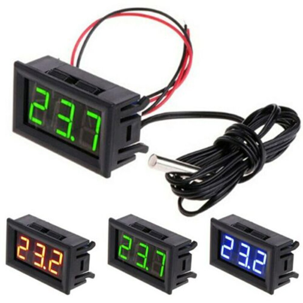 12v led digitale display thermometer  -50 ~ 110 °c autometer temperatuur voertuig digitale thermometer met sonde