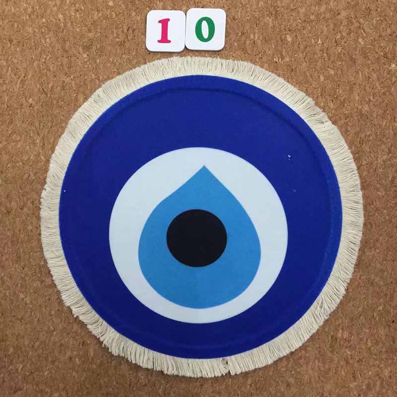 Mouse Pad Small Cute Persian Carpet Laptop Keyboard Disk Mouse Pad White Tassel Rubber Table Mat Doll Carpet Gaming Desk: Round 10