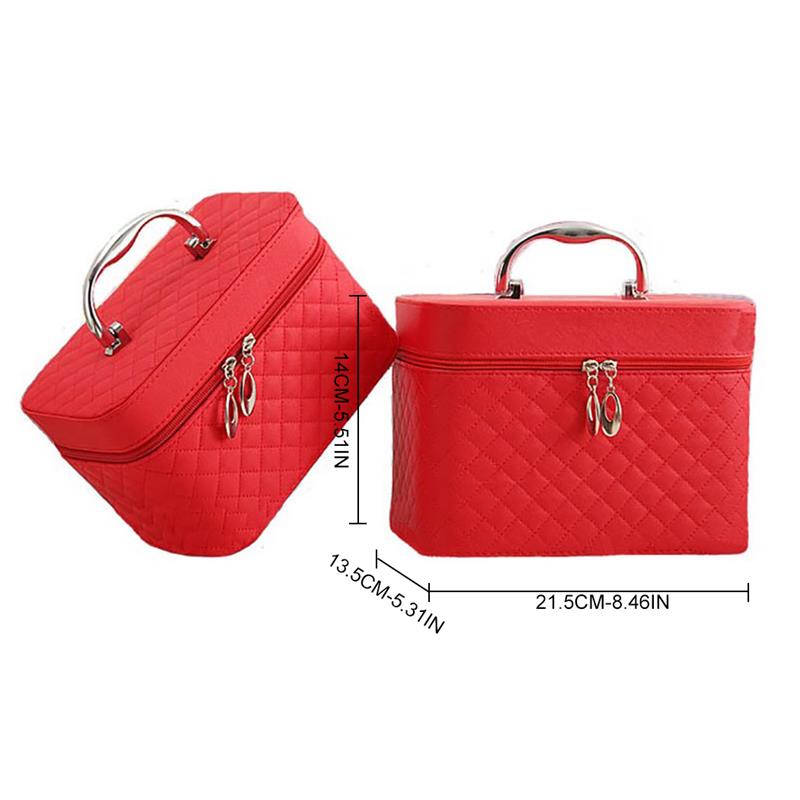 Cosmetische Tas Vrouwen Toilettas Organisator Reizen Make-Up Tas Mode Top Handvat Grote Capaciteit Make-Up Case Cosmetische Tas