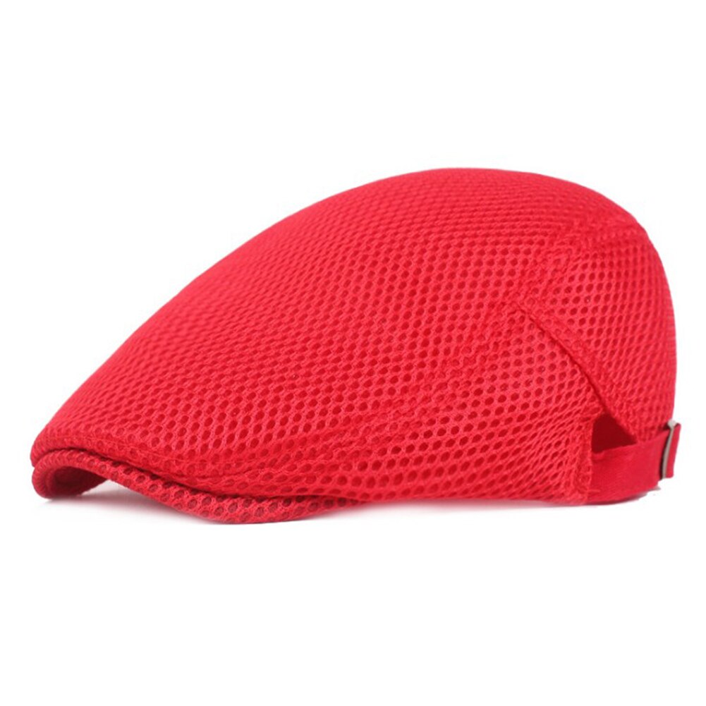 Béret d'été pour hommes et femmes, casquette plate, Cabbie, Style Gatsby, ajustable, respirant, bonnet en maille