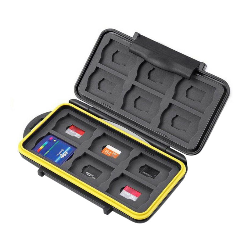 Multi-grid Large Waterproof Memory Card Case Anti-Shock 12SD+12TF Capacity Storage Holder Box Cases for SD/ SDHC/ SDXC/TF Cards