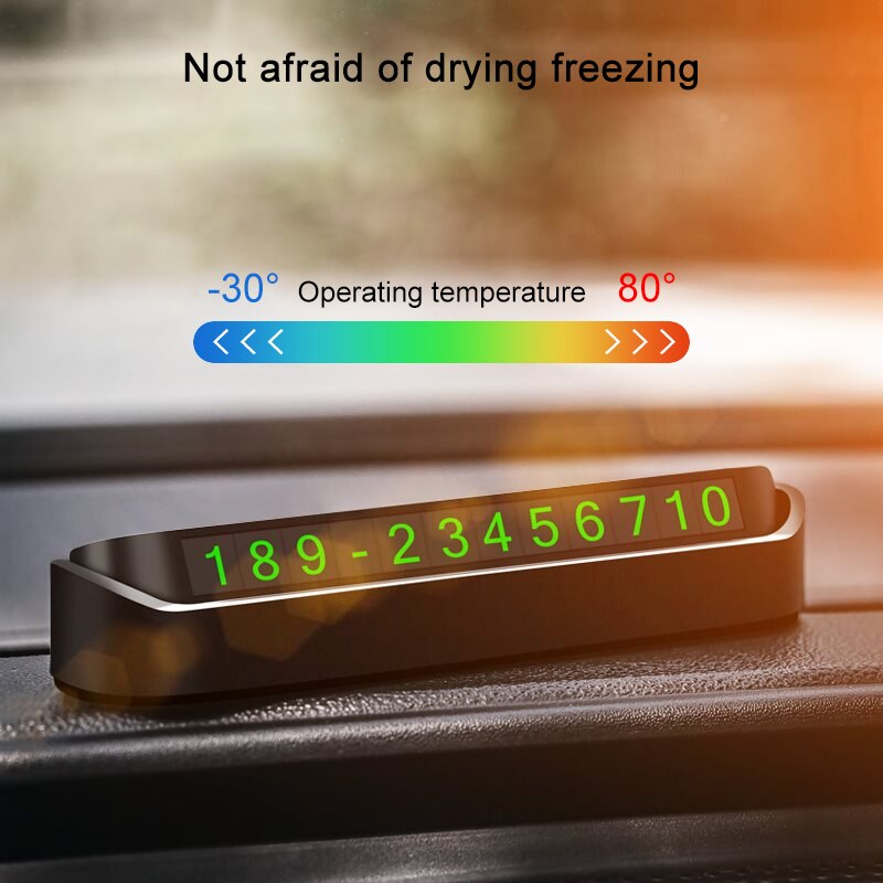 Carte de stationnement temporaire de voiture, plaque de numéro de téléphone, aimant de téléphone, numéro à rabat de voiture, accessoire automatique, accessoires de stationnement de voiture