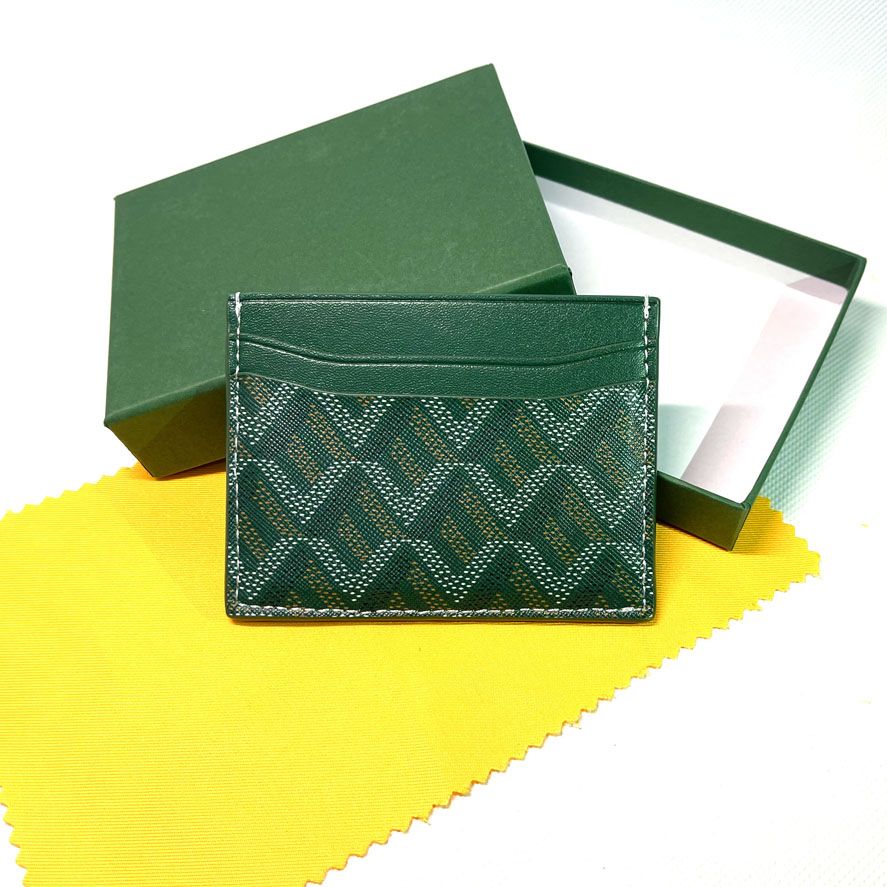 luxury upgraded version card case Korean card holder for men and women popular Y print card case: green