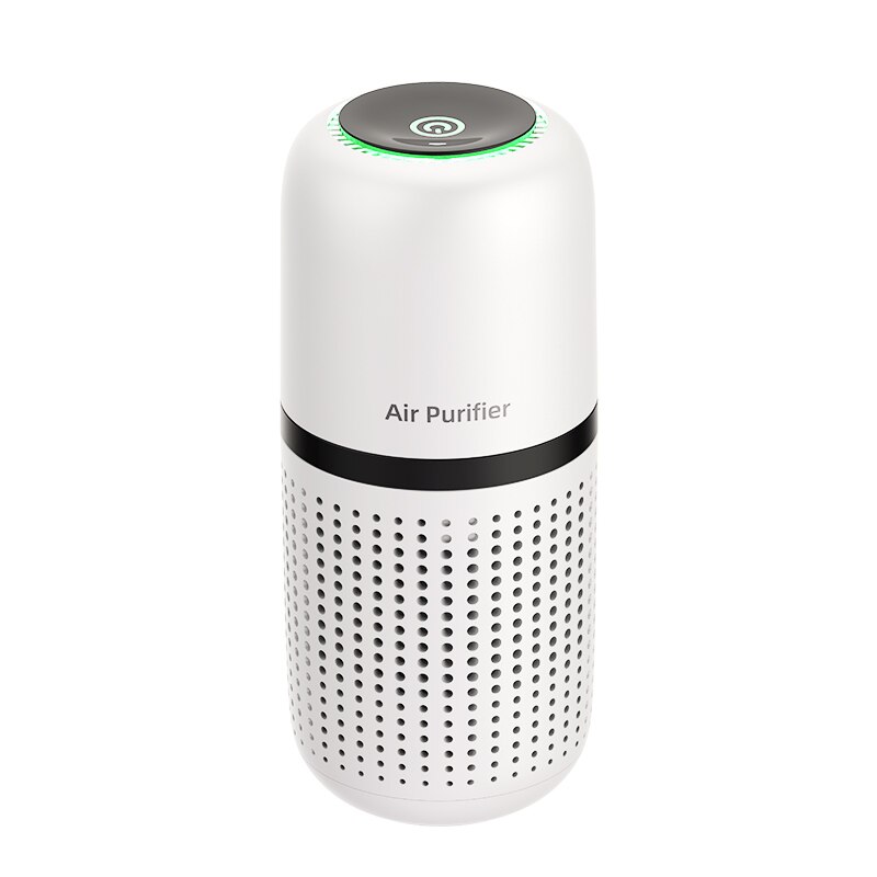 Oczyszczacz powietrza samochodowego USB HEPA świeżego powietrza jonów ujemnych przenośny odkurzacz tlen usuwa PM2.5 zapach dymu oczyszczacz powietrza z jonizacją: air-purifier-biały