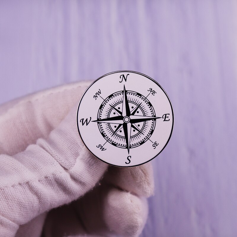 Kompas Symbool Pin Nautische Art Kompas Rose Broche