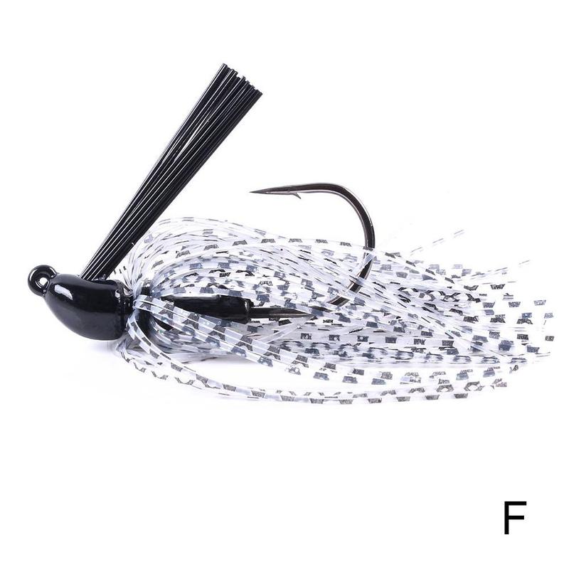 1 stk 10g spinnerbait buzzbait anti-modhage fiskelokker sort mund skæggrej gummi jig gedde fisk stor fiskebasse  p3 r 2: F