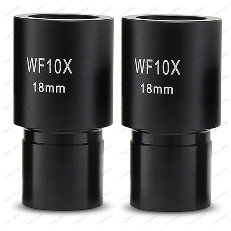 2PCS WF10X/18mm 23.2mm Microscope Eyepieces Wide Field Eyepiece Optical Lens Microscopio Ocular for Biological Microscope