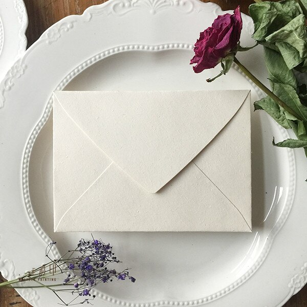 5pcs/pack Texture Envelopes Retro Off-white Envelopes Wallet Envelopes For Flower Shop, Wedding, Invitation