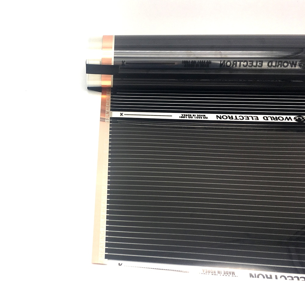 MINCO HEAT Electric Infrared Underfloor Heating Film 220w/m2 Warming Mat with Clamps and Psates