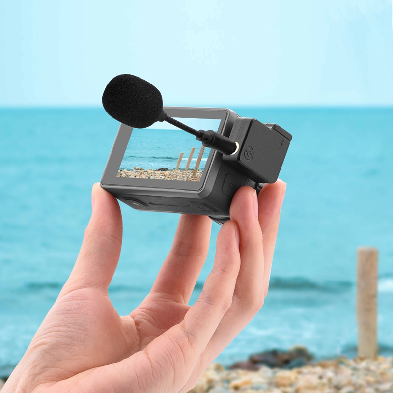 3.5mm Mini Microphone In-Line Three Poles Short Microphone for DJI OSMO Pocket Action Camera