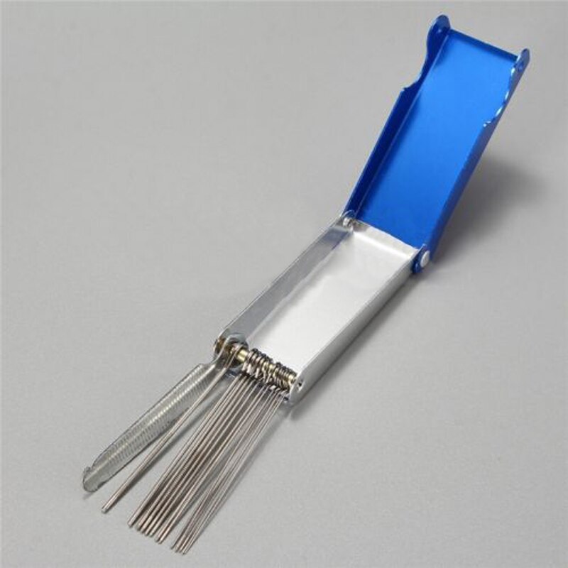 Steel Carburetor Jet Universal Carb Cleaner Wire Durable Blue + Silver
