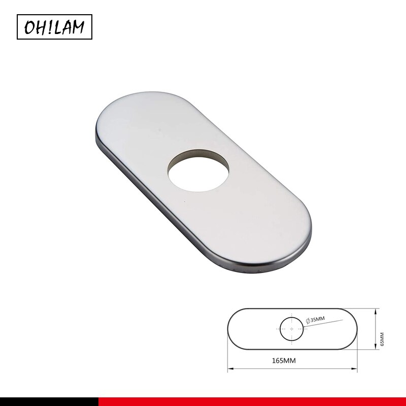 6 &quot;Chrome Circulaire Kraan Plaat Rozet Geschikt Voor 4 Inch Sink 3-Naar-1 Gat Badkamer Vanity wastafelmengkraan Cover Dek Plaat: B-BN