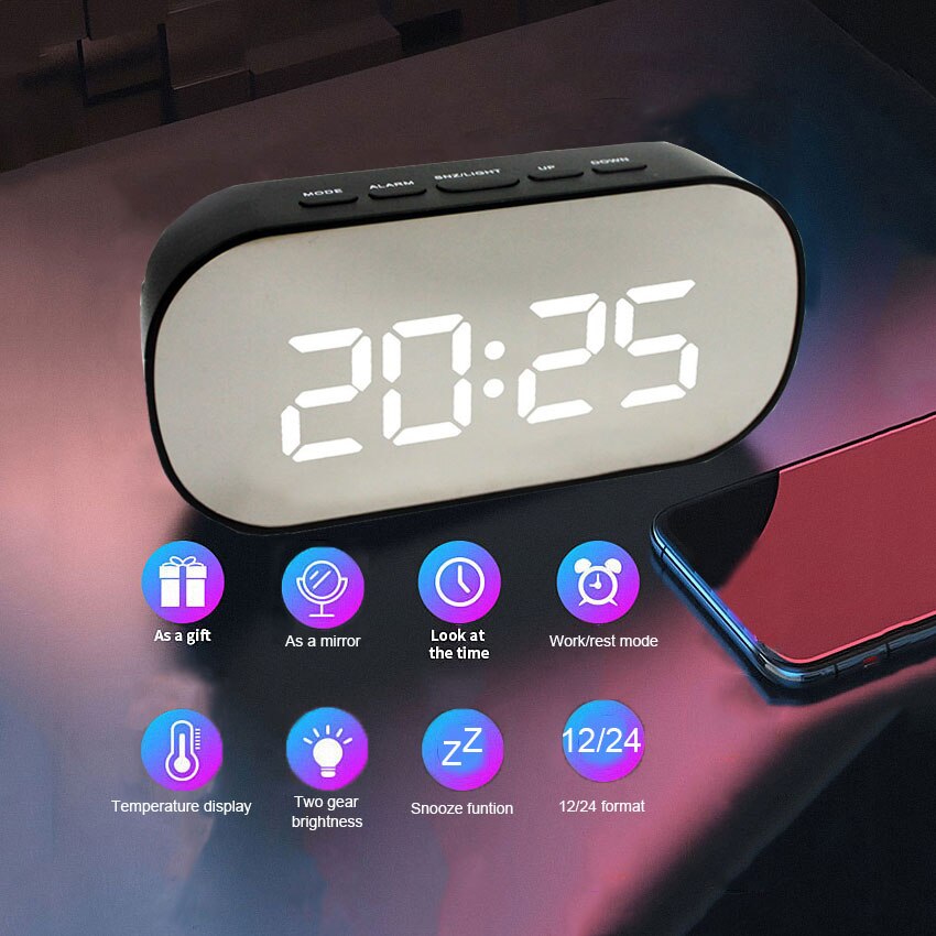 Led Alarm Clock Digital Child Luminous Electronic Table Clock Digital Clock for Room Clock with Temperature