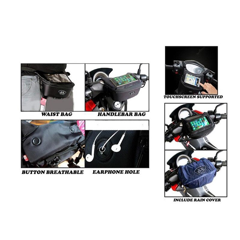 Windshield front handlebar storage rack multi-function off-road motorcycle bag small bag screen mobile phone bag tool bag