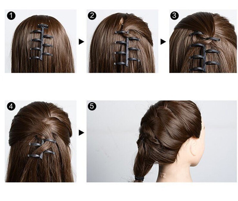 Zwart Vlechten Haar Accessoires Voor Vrouwen Braider Magic Vlecht Haar Styling Tools Braid Maker Franse Braider Tool