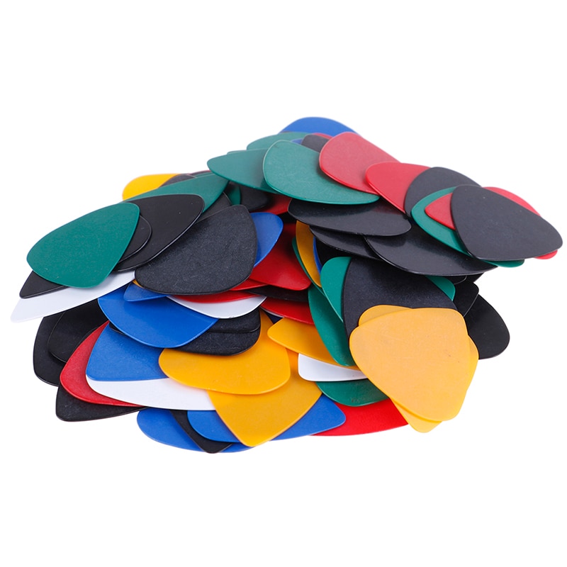 100 unids/set púa de guitarra eléctrica púas de música acústica Plectrum 0,5mm de espesor accesorios de guitarra
