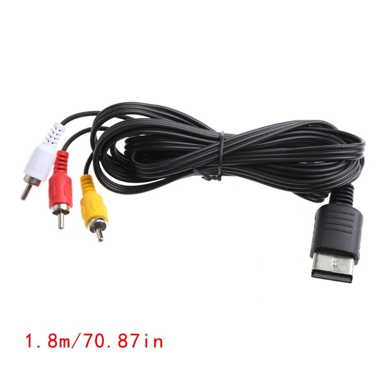 Cabo adaptador para sega dreamcast, preto, 1.8m/6ft, áudio, vídeo av, estéreo, composto