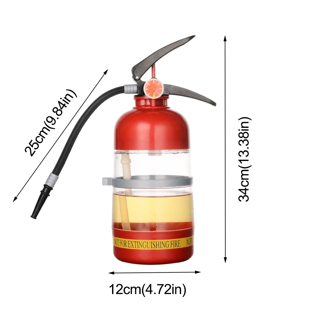 2L Wine Drink Dispenser Fire Extinguisher Pourer Party Beer Water Dispenser Beer Barrels Beverage Liquor Bar Accessory