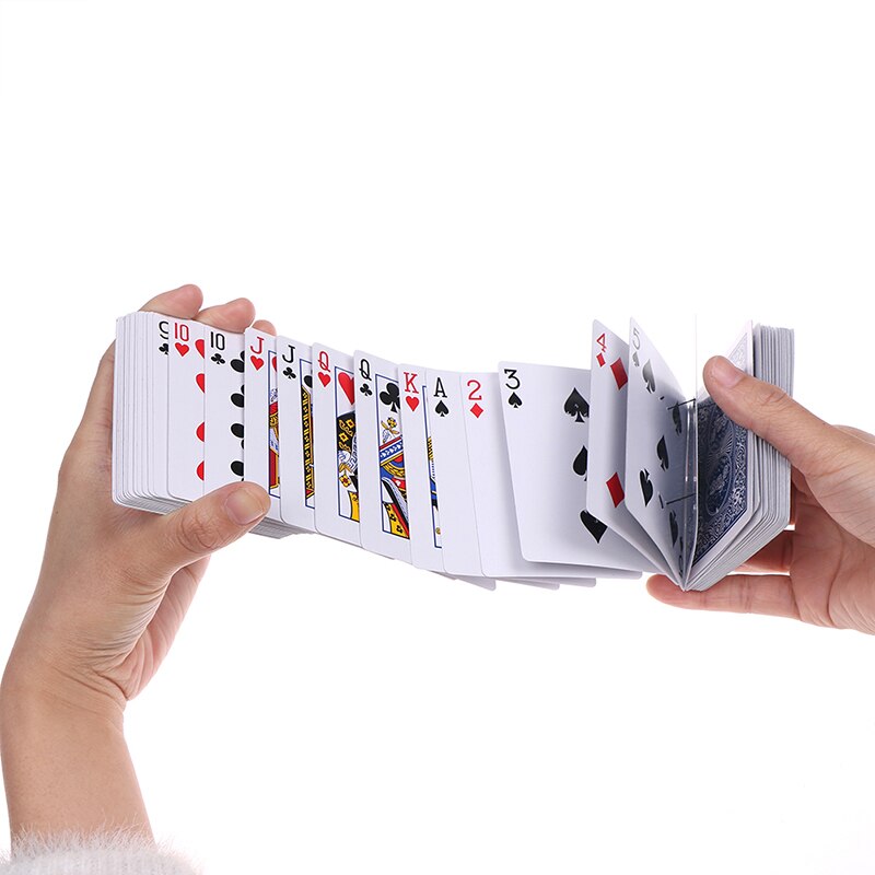 1 sæt magisk bun med kort tryllekunstner trick trick tæt på scene poker rekvisit rød