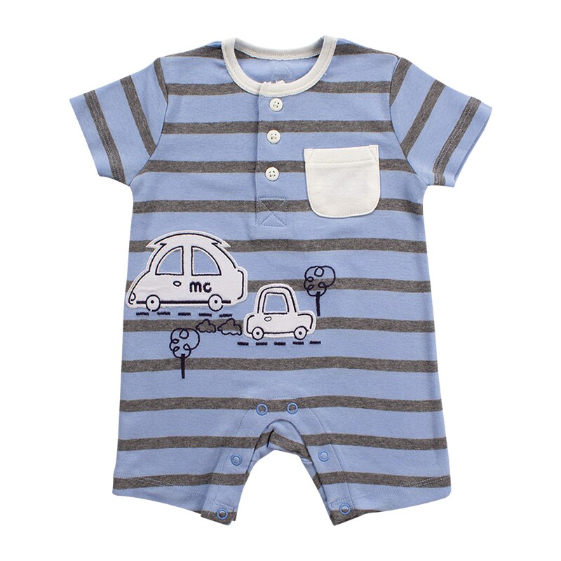 Roupas do bebê verão macacão de manga curta hatsuit arquivo aberto creeper para meninos algodão ao ar livre: MC-10347 / 3-6 Months 66