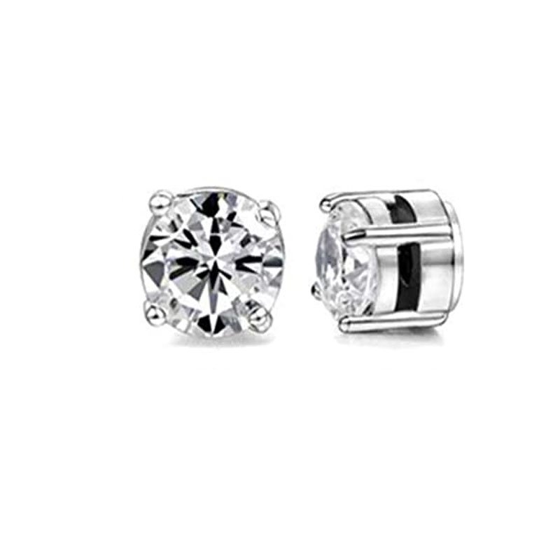 12 Pairs Stainless Steel Non Pierced Magnetic Earrings for Men Women CZ Clip on Dangle Earrings Set Hip Hop Rock Punk Retro: StyleA-Steel-1 pairs