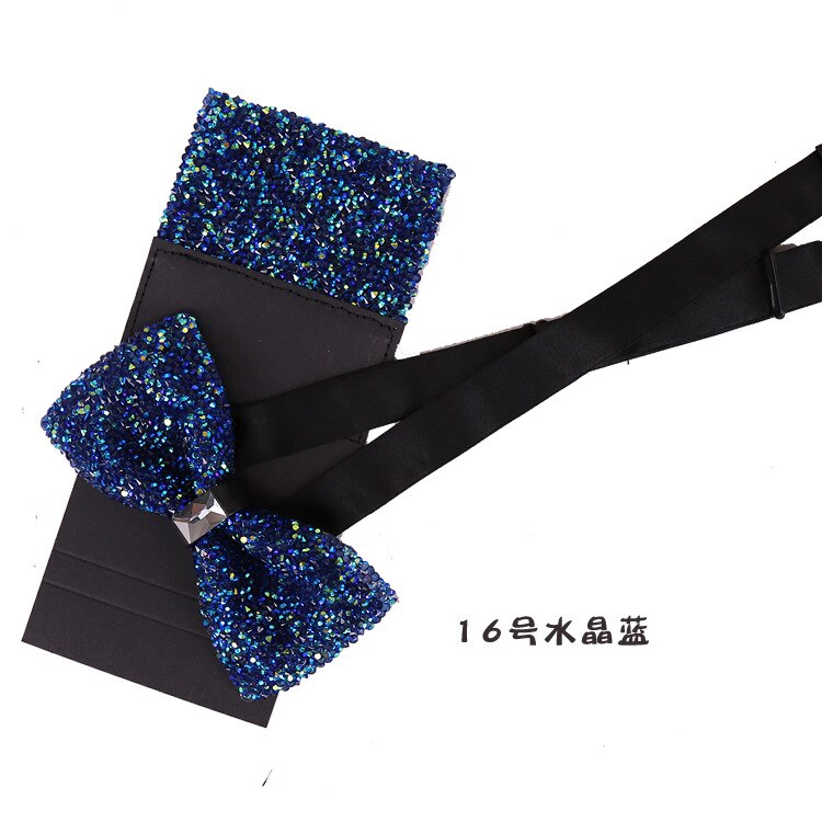 Mode Mannen Accessoires Vlinderdas Set Pocket Vierkante 2 Stks/set Luxe Tie Mens: 16