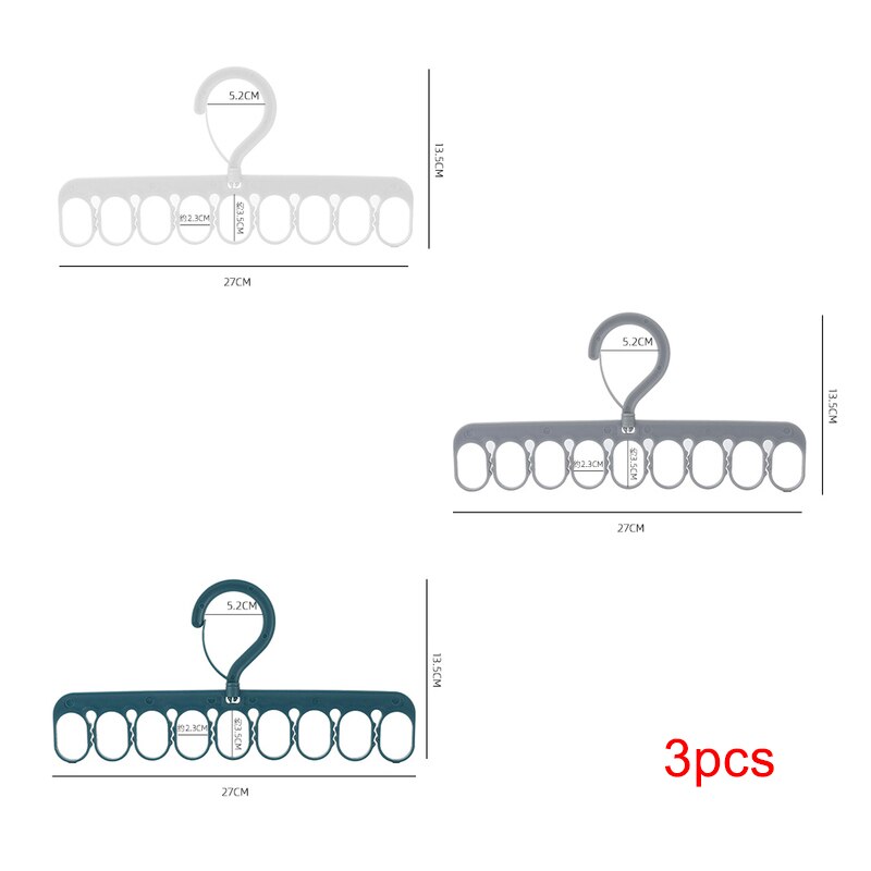 Kleerhanger Rok Hangers Voor Kleding Droogrek Voor Kleding Rack Wonder Doek Hanger Kleding Rek Broek Hangers: 3pcs
