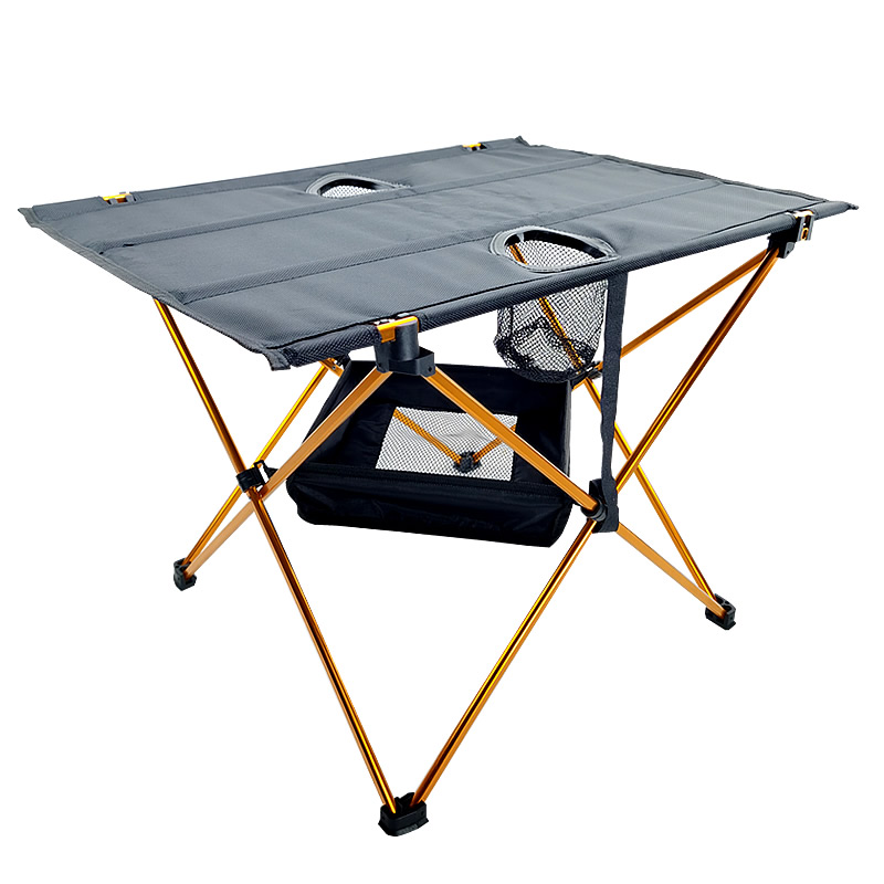 Faltbare Angeln Tisch Ultraleicht Oxford Tuch Tisch Camping Tisch Faltbare Tragbare mit Tasse Halfter für Camping, Wandern: 02
