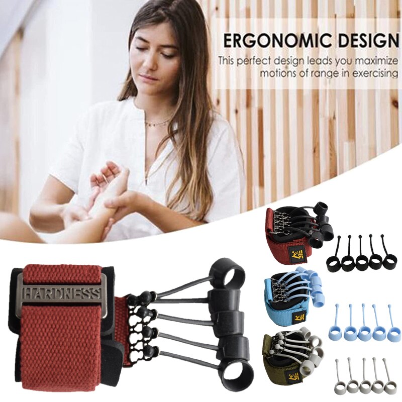 Vinger Grijper Kracht Trainer Yoga Weerstand Band Vinger Buigen En Strekken Training Apparaat Vinger Kracht Grip Apparaat