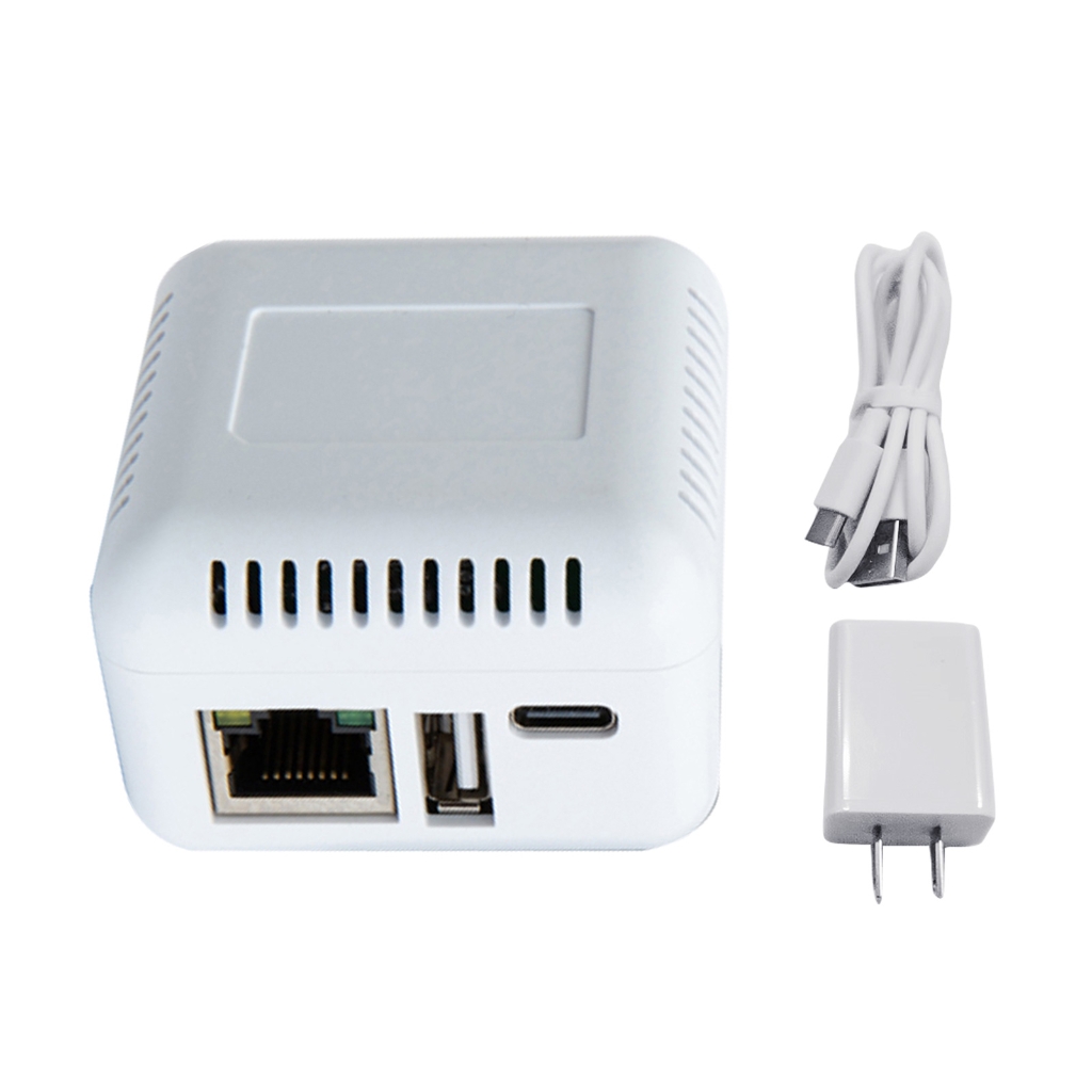 1pc np330 nettverks-usb 2.0 utskriftsservere usb 2.0 mini-skriverservere 100 mbps  rj45 lan-tilkobling for android-telefoner datamaskin: Blå