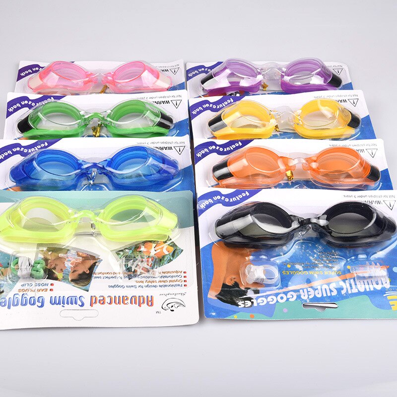 Adjustable Swimming Standing Glasses Goggles Swimming Goggles (earplugs + Nose Clip + Goggles) Three-piece Set