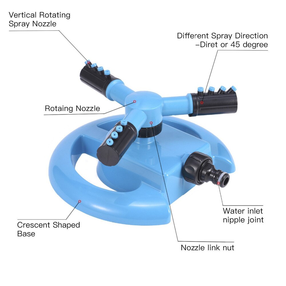 Agricultural Landscape Automatic Sprinkler Garden Lawn Swing Water Sprinklers Irrigation System Rotation 360