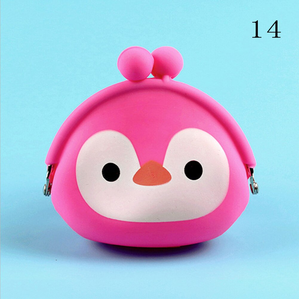 Coin Purse Mini Silicone Animal Small Coin Purse Lady Key Bag Purse Children Prize Package Bluetooth earphone bags: 14