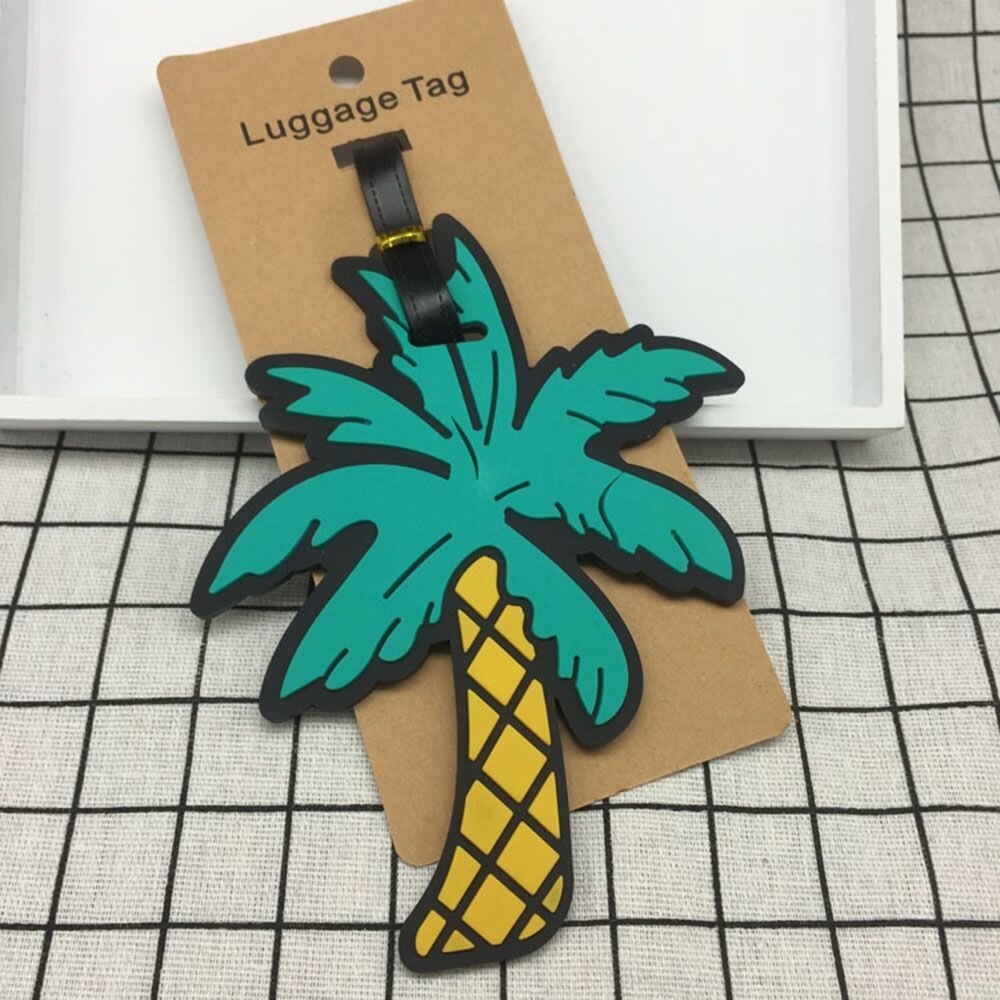 Ananas Reise Zubehör Kreative Gepäck Tag Silica Gel Koffer ID Adresse Halter Gepäck Internat Tags Tragbare Label PVC: B