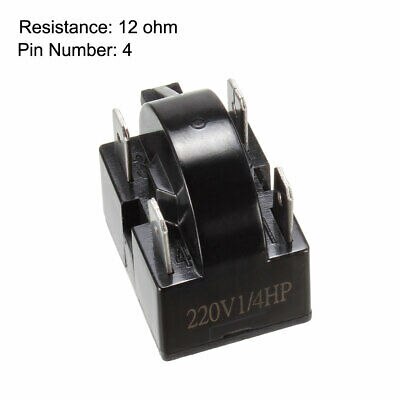 Réfrigérateur PTC démarreur relais 12 ohms 4 broches + compresseur protecteur de surcharge 1/4HP