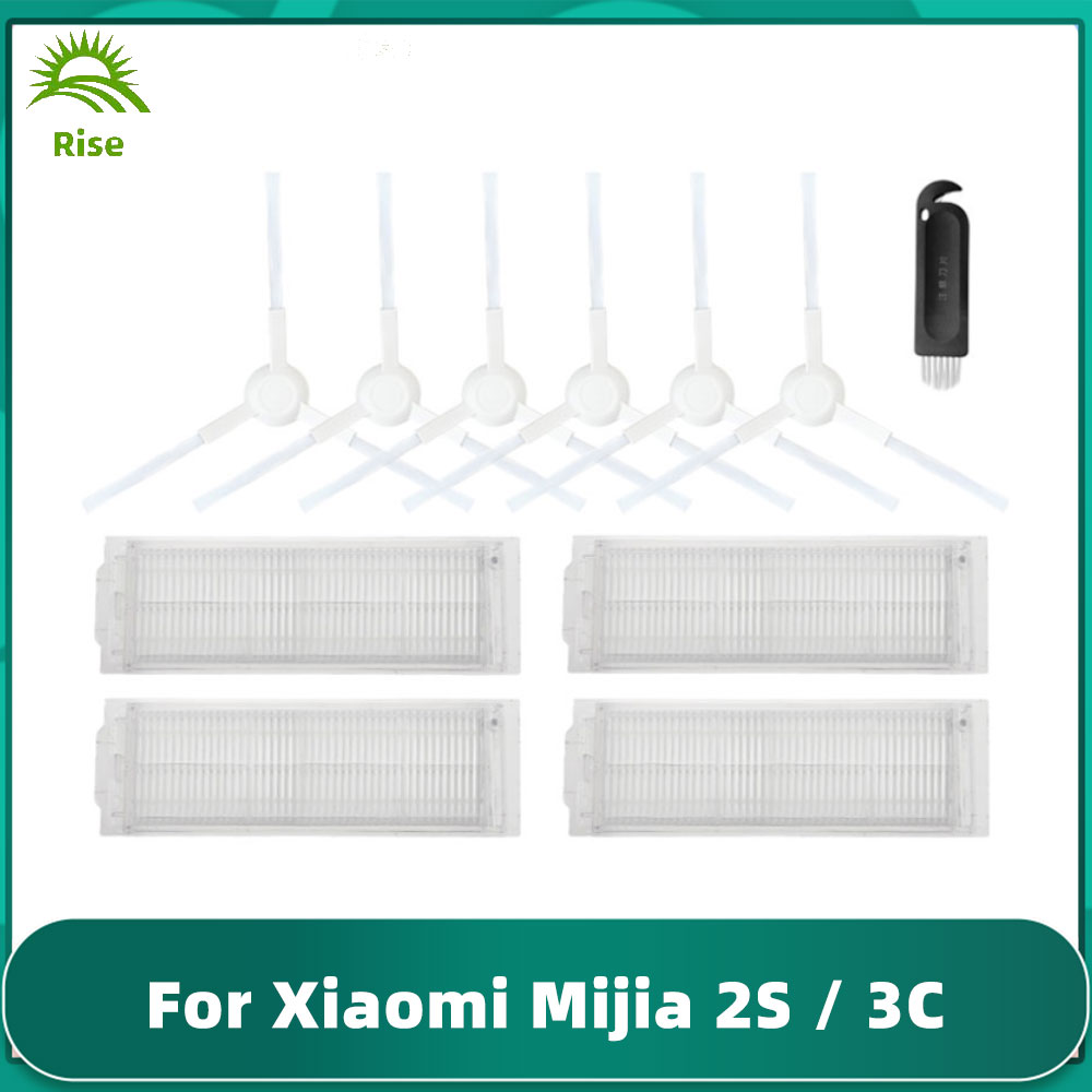 Convient pour Xiaomi Mijia 2S XMSTJQR2S / 3C / Viomi V2 PRO V3 SE / Mi Robot aspirateur-vadrouille Pro STYTJ02YM brosse latérale principale filtre Hepa vadrouille: Lavande