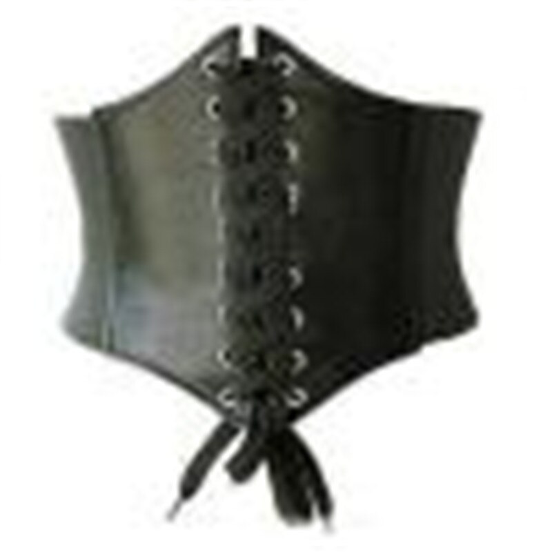 Cinturón de piel sintética suave para mujer, corsé corbata envolvente, cintura ancha: A