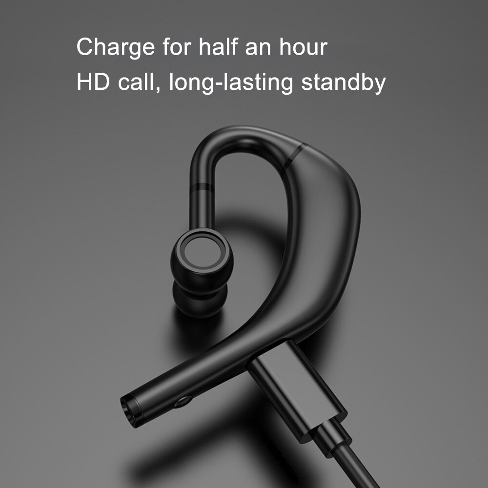 5.0 Blutooth Wireless Earphone Hands-free HD Call Headset Car Waterproof Bluetooth Earpiece With Mic for iPhone Xiaomi Samsung